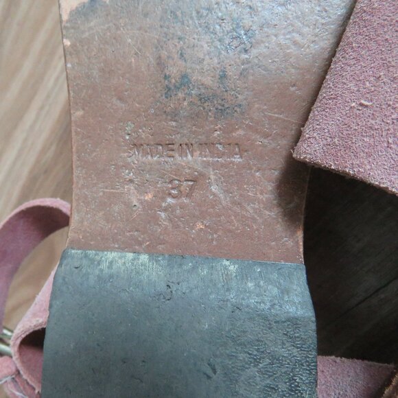 FREE PEOPLE Torrence Ankle Wrap Suede Sandals in Mauve Purple Boho - Size US 6.5 - Picture 16 of 16